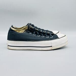 Converse Shoes Womens 7.5 Black Chuck Taylor All Star Lift Platform Sneakers‎